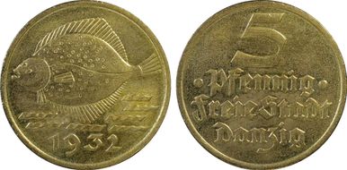 1932 5 Pfg KM-151 MS65