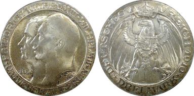 1910-A 3 Mk Berlin University J-107 MS65+