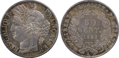 1888-A 50C Gad-419a F-189 MS66