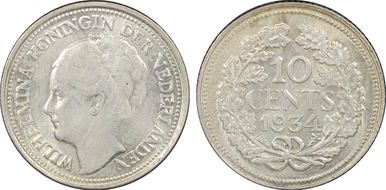 1934 10C KM-163  Ag MS64