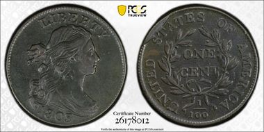 1803 1C Small Date, Small Fraction XF40BN