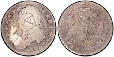 1820 50C O-107, No Serifs on Es N1