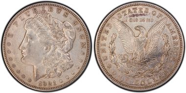 1921-D $1 VAM 1A, TRU_T Variety AU53