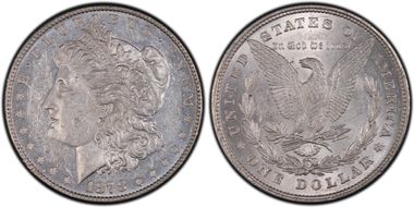 1878 8TF $1 VAM 14.5, Open Nostril AU58