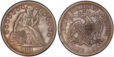 1871 $1 VF35