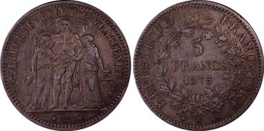 1873-A 5 Fr Gad-745a F-334 XF40