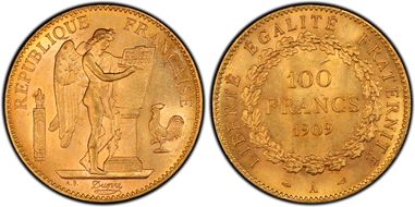 1909-A 100 Fr Gad-1137a F-553 MS62