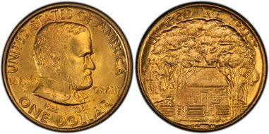 1922 G$1 Grant, No Star MS64