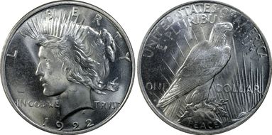 1922-D $1 MS65