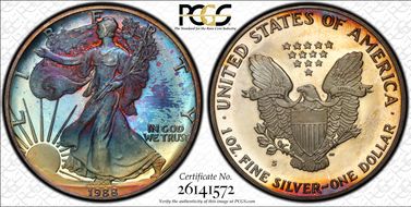 1988-S $1 Silver Eagle PR67DCAM