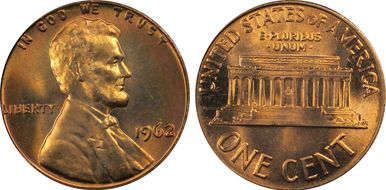 1962 1C MS65RD