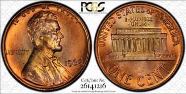 1962 1C MS65+ RD