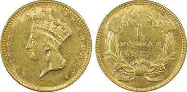 1857 G$1 AU55