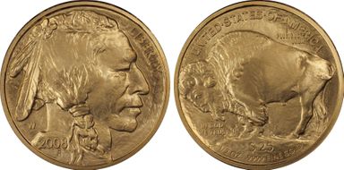 2008-W $25 Burnished Am. Buffalo First Strike .9999 Fine Gold SP70