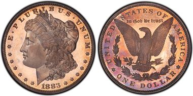 1883 $1 PR65CAM