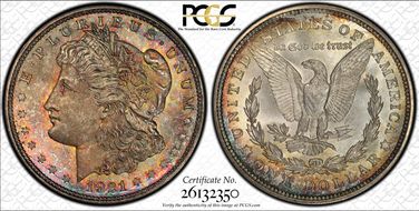 1921-D $1 MS65