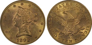 1892-S $10 MS63