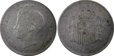 1895-PG V Peso KM-24  Ag XF45