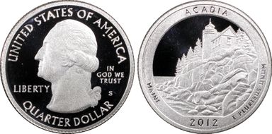 2012-S 25C Acadia NP - Silver PR69DCAM