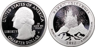 2012-S 25C HI Volcanoes NP - Silver PR69DCAM