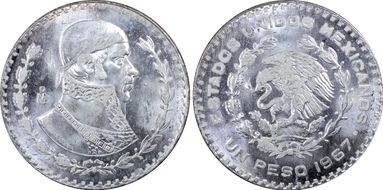 1967-Mo Peso KM-459 MS66