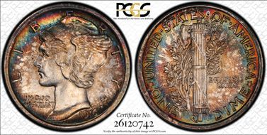 1916 10C Mercury MS64+ FB