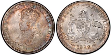 1922(m) Florin KM-27  Ag MS64