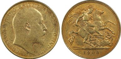 1908-P 1/2 Sov S-3976B XF45