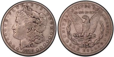 1878-S $1 VAM 56, Long Arrow Shaft VF25