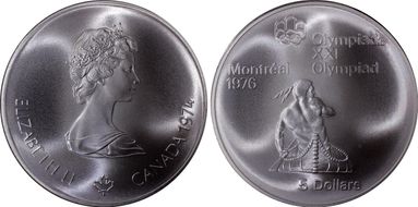 1974 $5 Canoeing MS69