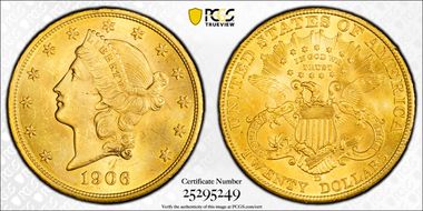 1906-D $20 MS65