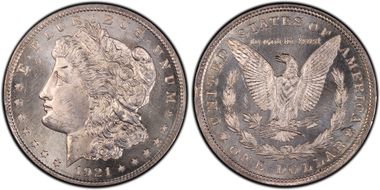 1921 $1 Morgan MS64DMPL