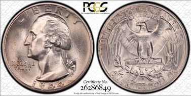 1944-S 25C DDO, FS-101 MS65