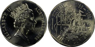 1988 50C Bicentennial MS67