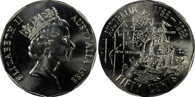 1988 50C Bicentennial MS67