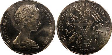 1982 50C Commonwealth Games MS66
