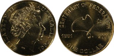 2001 $1 Centenary of Federation MS68