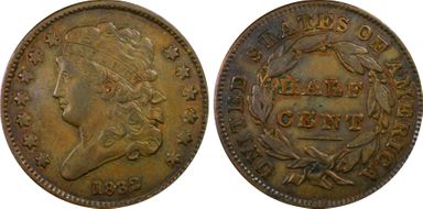 1832 1/2C VF35BN