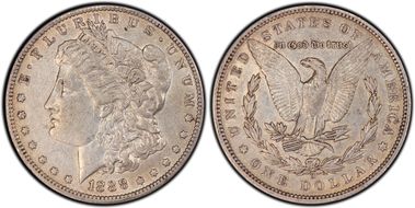 1888-O $1 VAM 7A, Shooting Star XF45