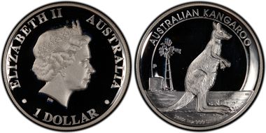 2012-P $1 Kangaroo Ag High Relief First Strike PR70DCAM