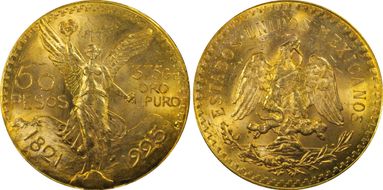 1925 50 Peso KM-481  Au MS64