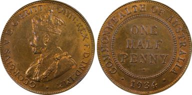 1934 1/2D MS64RB