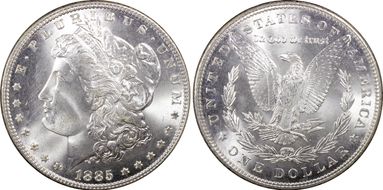 1885 $1 MS66+