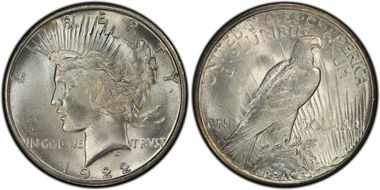 1922-S $1 VAM 5A Overpolished Rays MS64