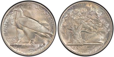 1935 50C Connecticut MS66