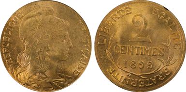 1899 2C Gad-107 F-110 MS64RD