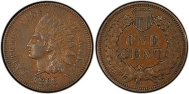 1868 1C DDO FS-101 S-1 AU50BN