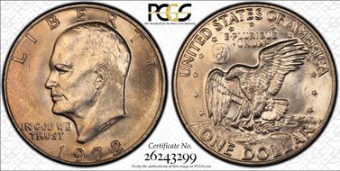 1972 $1 Type 3 MS66