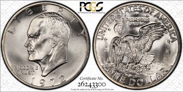 1972-S $1 Silver MS69