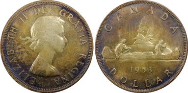 1953 S$1 Strap, SWL MS64